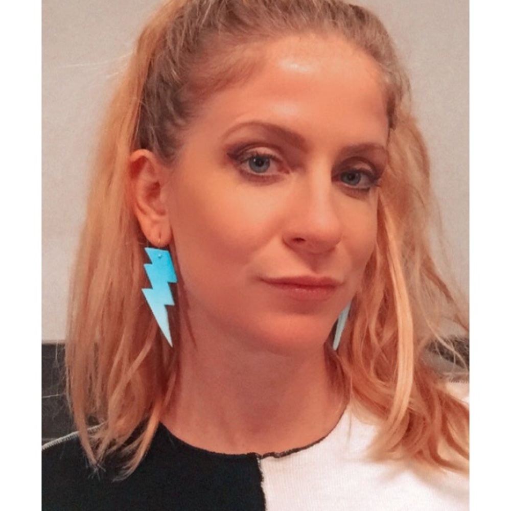 Bi pride rainbow cloud or heart dangle earrings - Picture 12 of 15